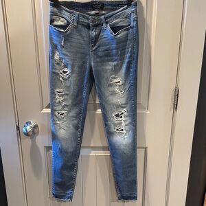 Judy Blue Ripped Light Blue Skinny Jeans